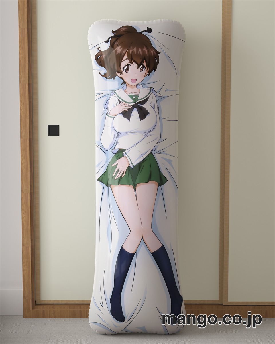 アニメ抱き枕カバーガールズ&パンツァー小山柚子大型クッションキャラクターグッズPVC製コレクション用｜等身大エアクッション ビッグサイズ PVC製 アニメグッズ 2