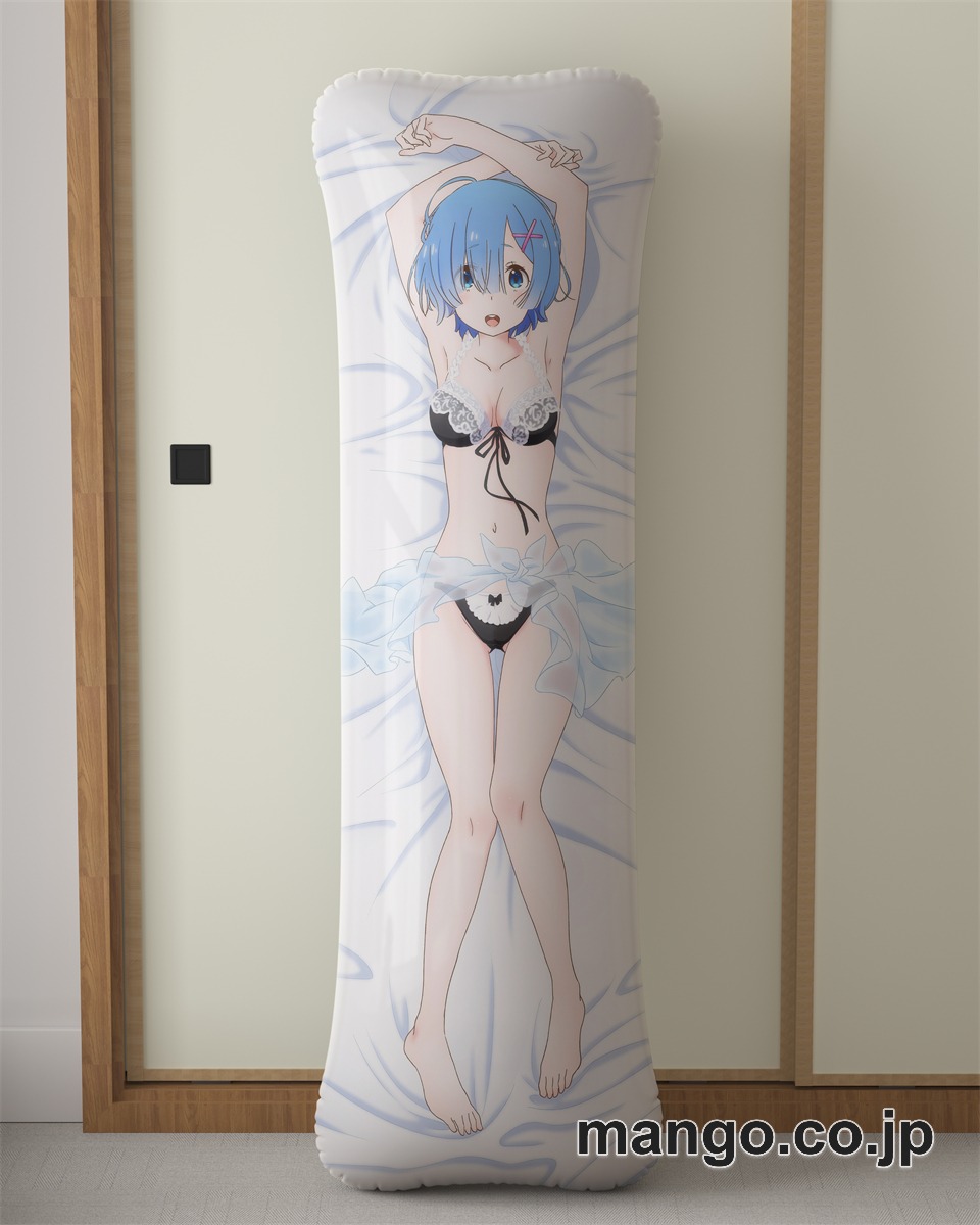 アニメ抱き枕カバーReゼロから始める異世界生活レム大型クッションキャラクターグッズPVC製コレクション用｜空気ビニール製 等身大抱き枕 コレクション向けグッズ 2