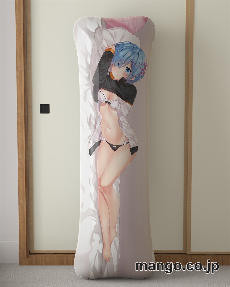 アニメ抱き枕カバーゼロから始める異世界生活レム大型クッションキャラクターグッズPVC製コレクション用｜PVC エアクッション 等身大サイズ 立体ディスプレイ 2