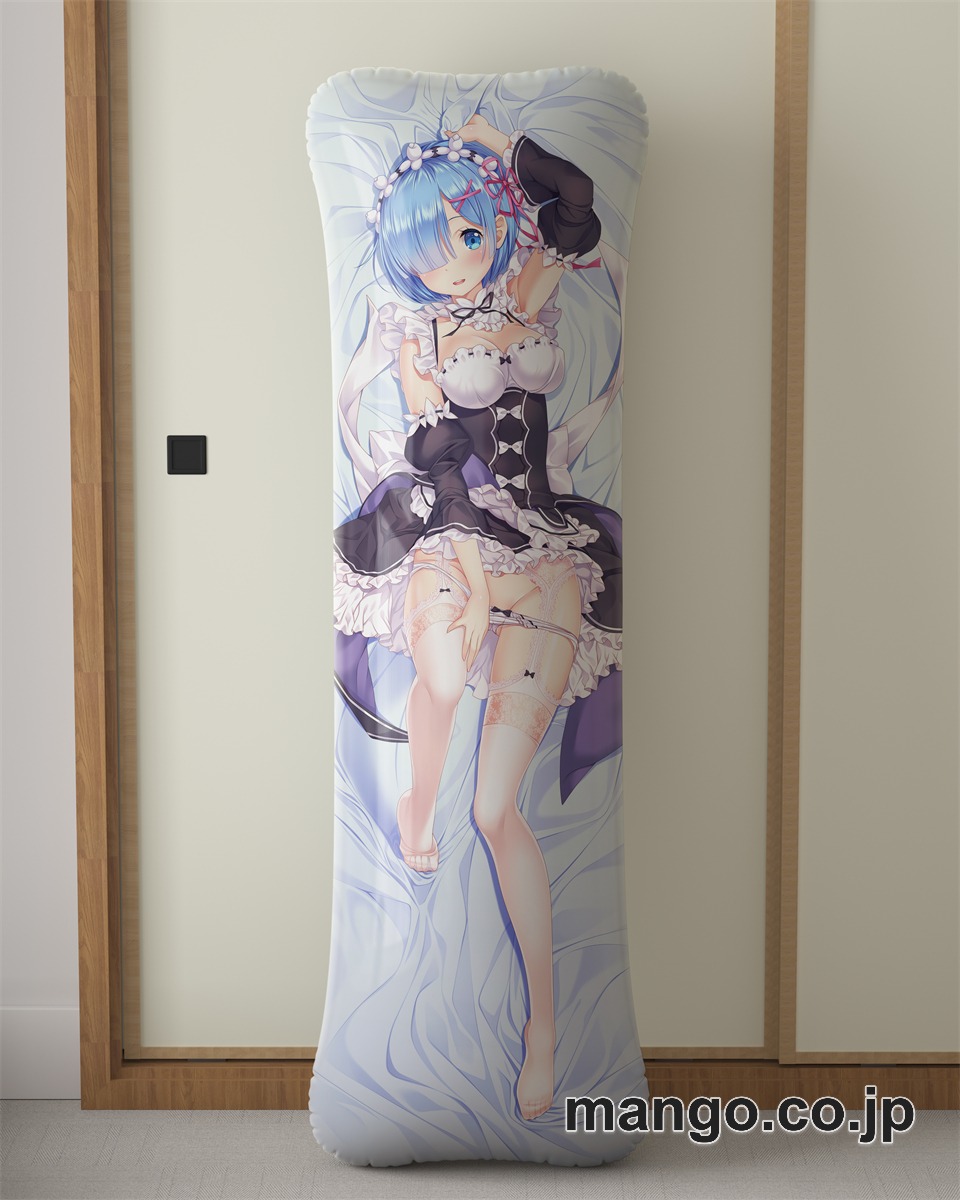 アニメ抱き枕カバーゼロから始める異世界生活レム大型クッションキャラクターグッズPVC製コレクション用 等身大 抱き枕 空気ビニール製 キャラクターグッズ