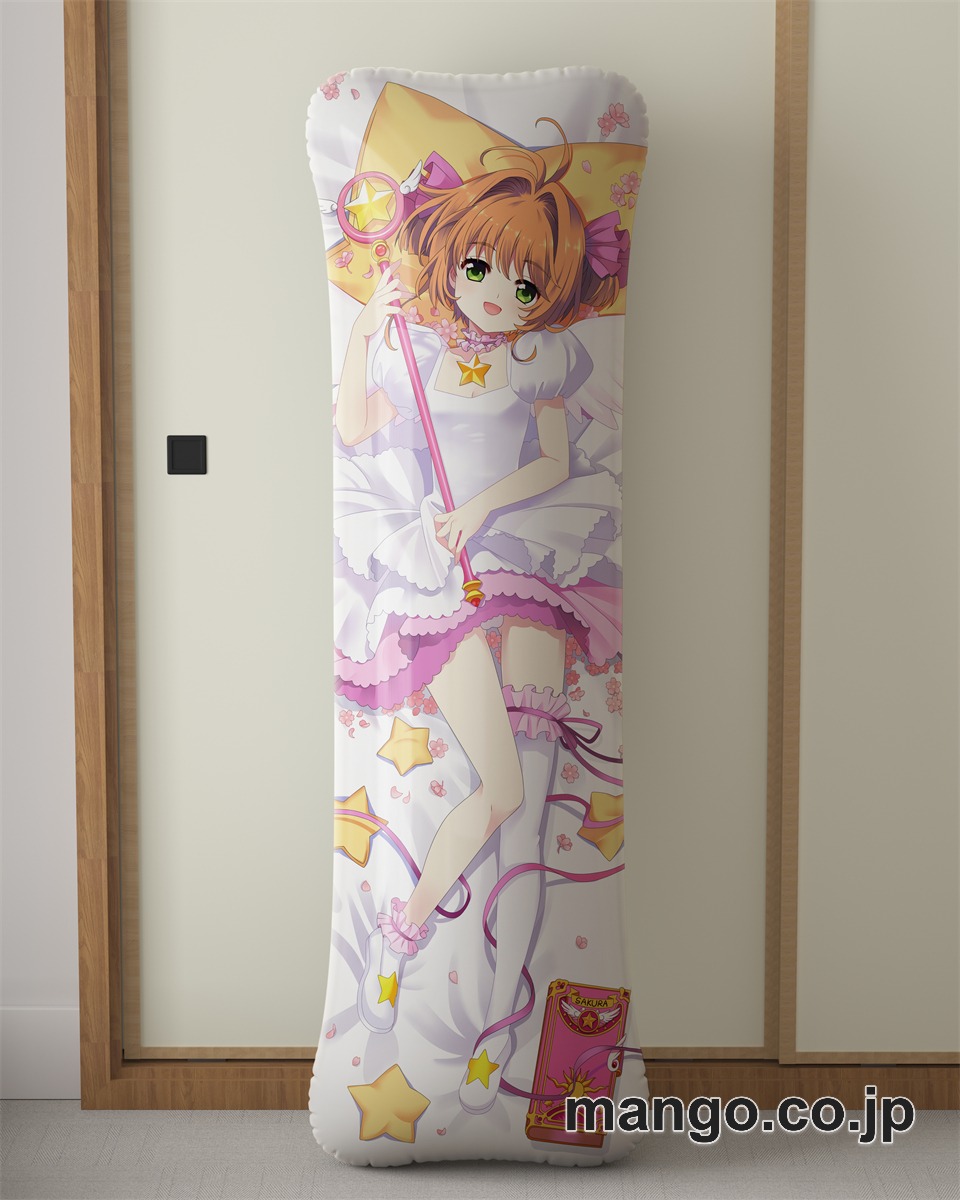 アニメ抱き枕カバーカードキャプターさくら木之本桜大型クッションキャラクターグッズPVC製コレクション用｜空気ビニール製 等身大抱き枕 コレクション向けグッズ 2