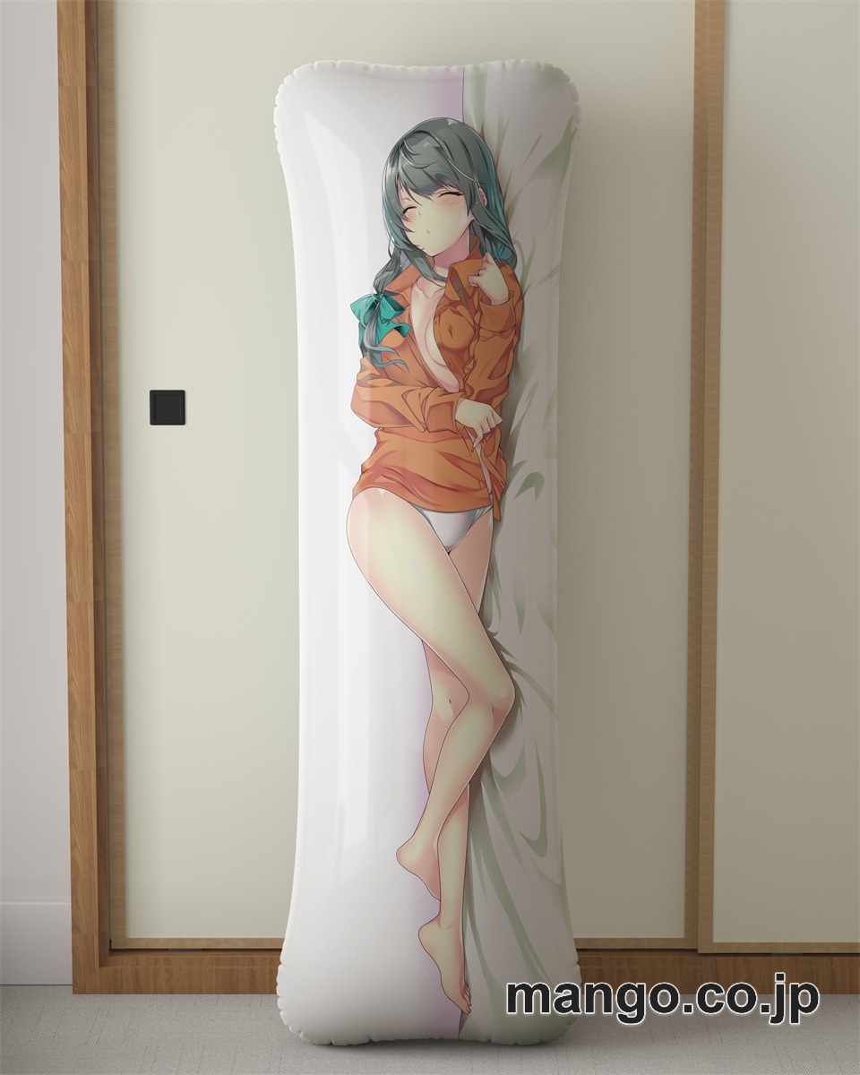 アニメ抱き枕カバー艦これ夕張添い寝大型クッションキャラクターグッズPVC製コレクション用｜PVC エアクッション 等身大サイズ 立体ディスプレイ 2