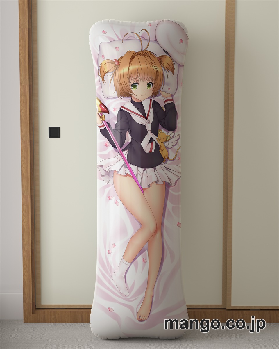 アニメ抱き枕カバー【カードキャプターさくら】サクラちゃん大型クッションキャラクターグッズPVC製コレクション用｜PVC エアクッション 等身大サイズ 立体ディスプレイ