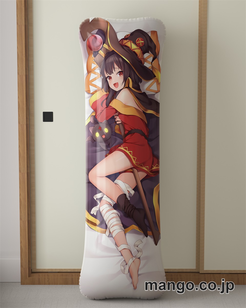 アニメ抱き枕カバー【この素晴らしい世界に祝福を！】めぐみんちゃん大型クッションキャラクターグッズPVC製コレクション用｜等身大エアクッション ビッグサイズ PVC製 アニメグッズ 2
