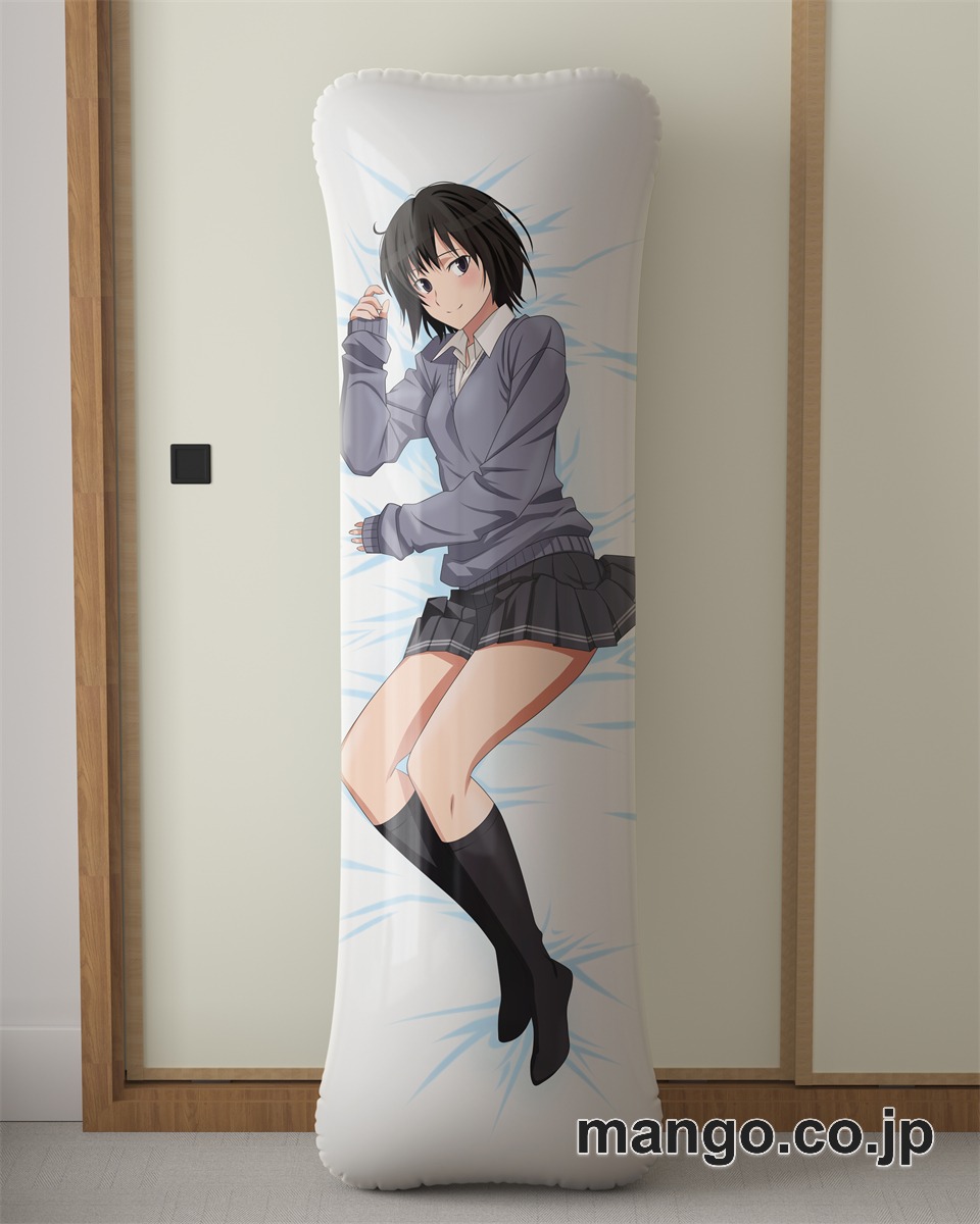 アニメ抱き枕カバーアマガミSS+plu七咲逢（浴衣＆制服）大型クッションキャラクターグッズPVC製コレクション用｜PVC エアクッション 等身大サイズ 立体ディスプレイ 2