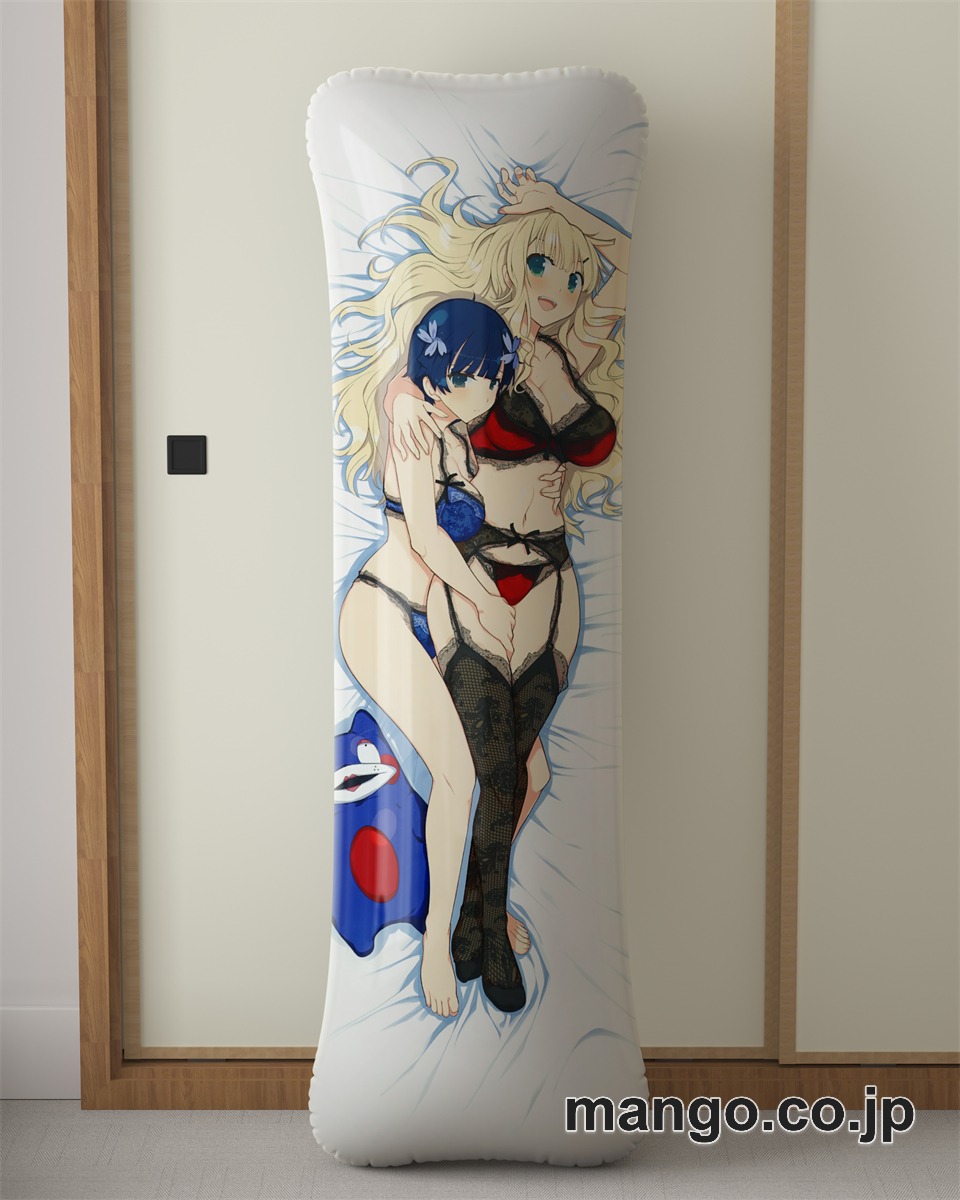 アニメ抱き枕カバー閃乱カグラ夜桜詠未来雪泉大型クッションキャラクターグッズPVC製コレクション用｜等身大エアクッション ビッグサイズ PVC製 アニメグッズ