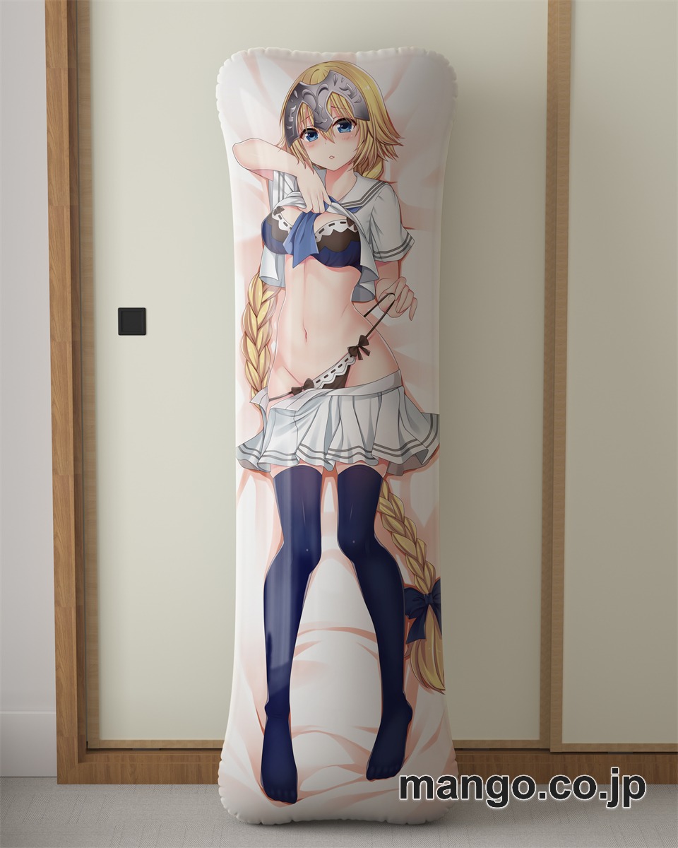 アニメ抱き枕カバーFGOジャンヌ ダルクドレス姿大型クッションキャラクターグッズPVC製コレクション用｜等身大エアクッション ビッグサイズ PVC製 アニメグッズ 2