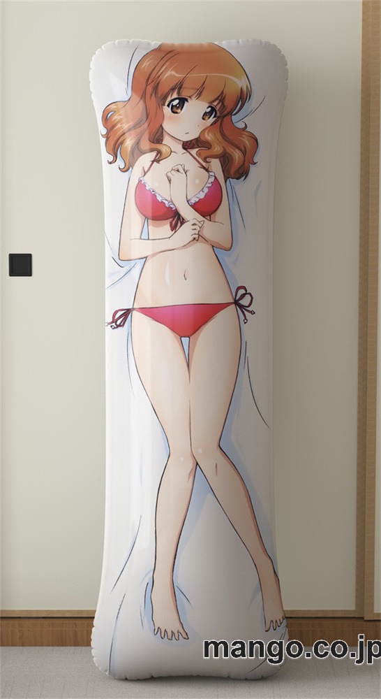アニメ抱き枕カバーガールズ&パンツァー武部沙織大型クッションキャラクターグッズPVC製コレクション用｜空気ビニール製 等身大抱き枕 コレクション向けグッズ