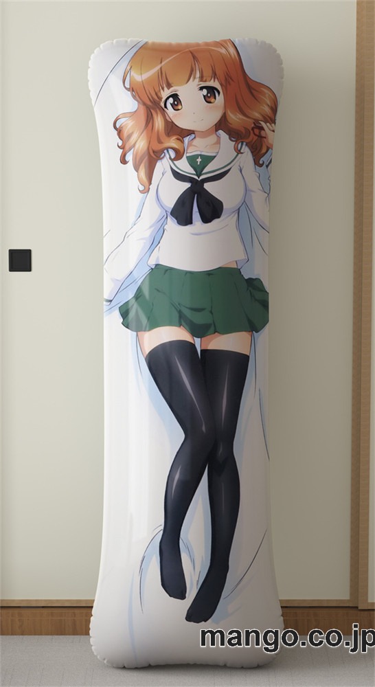 アニメ抱き枕カバーガールズ&パンツァー武部沙織大型クッションキャラクターグッズPVC製コレクション用｜空気ビニール製 等身大抱き枕 コレクション向けグッズ 2