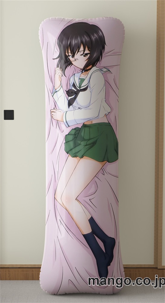 アニメ抱き枕カバーガールズ&パンツァー河嶋桃大型クッションキャラクターグッズPVC製コレクション用｜PVC エアクッション 等身大サイズ 立体ディスプレイ 2