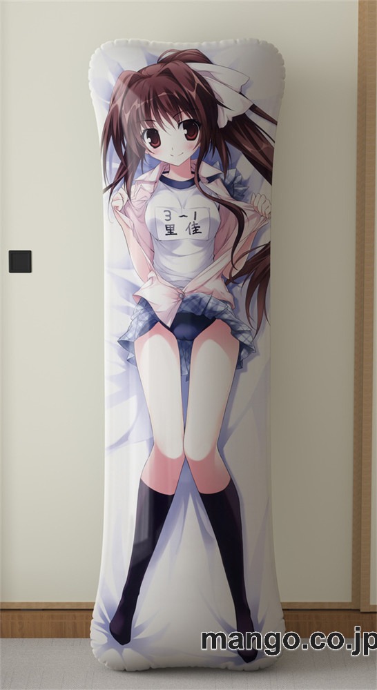 アニメ抱き枕カバー中野里佳大型クッションキャラクターグッズPVC製コレクション用｜空気ビニール製 等身大抱き枕 コレクション向けグッズ