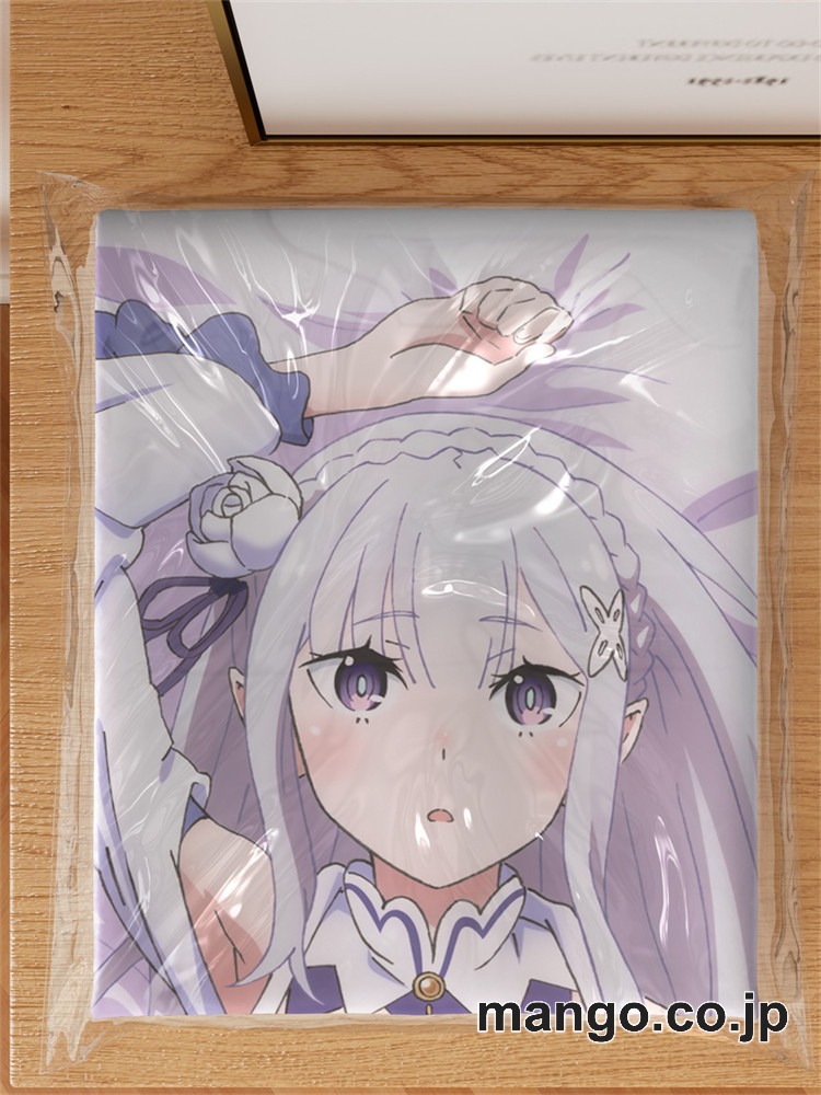 アニメ抱き枕カバーReゼロから始める異世界生活エミリア大型クッションキャラクターグッズPVC製コレクション用｜空気ビニール製 等身大抱き枕 コレクション向けグッズ 3