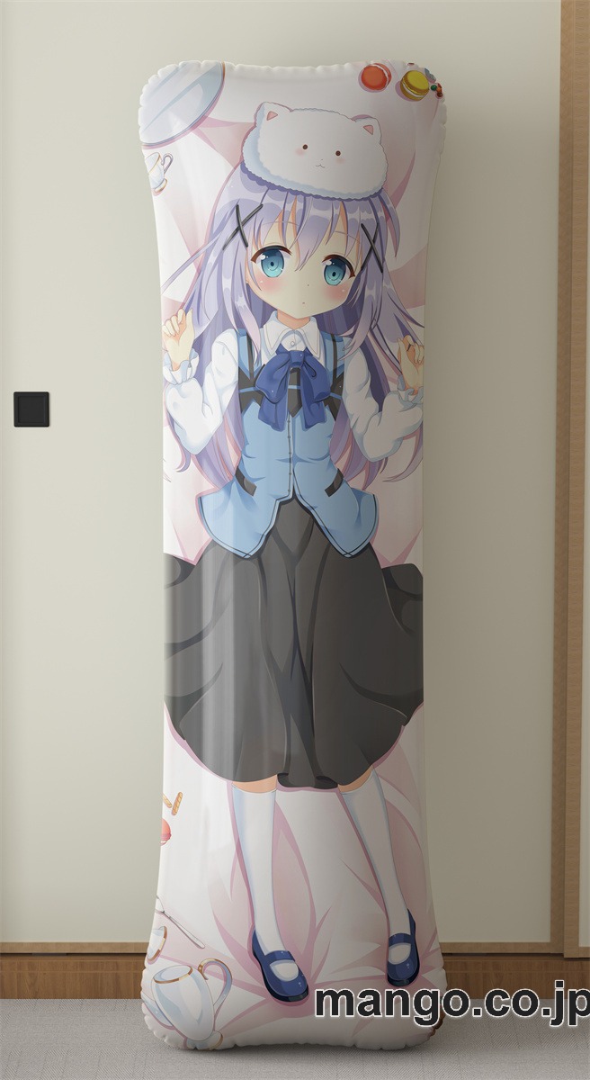 アニメ抱き枕カバーチノ大型クッションキャラクターグッズPVC製コレクション用｜空気ビニール製 等身大抱き枕 コレクション向けグッズ 2