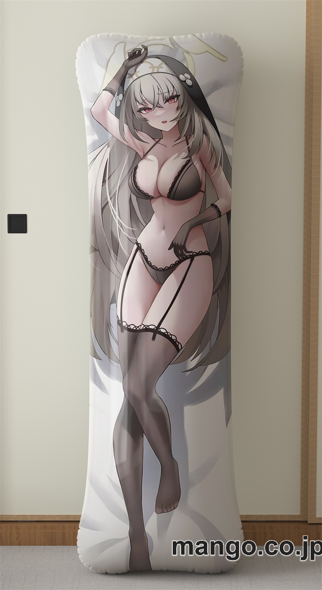 アニメ抱き枕カバー[ブルーアーカイブ]歌住サクラコ大型クッションキャラクターグッズPVC製コレクション用 ビッグサイズ 等身大クッション 立体キャラクターアイテム 2