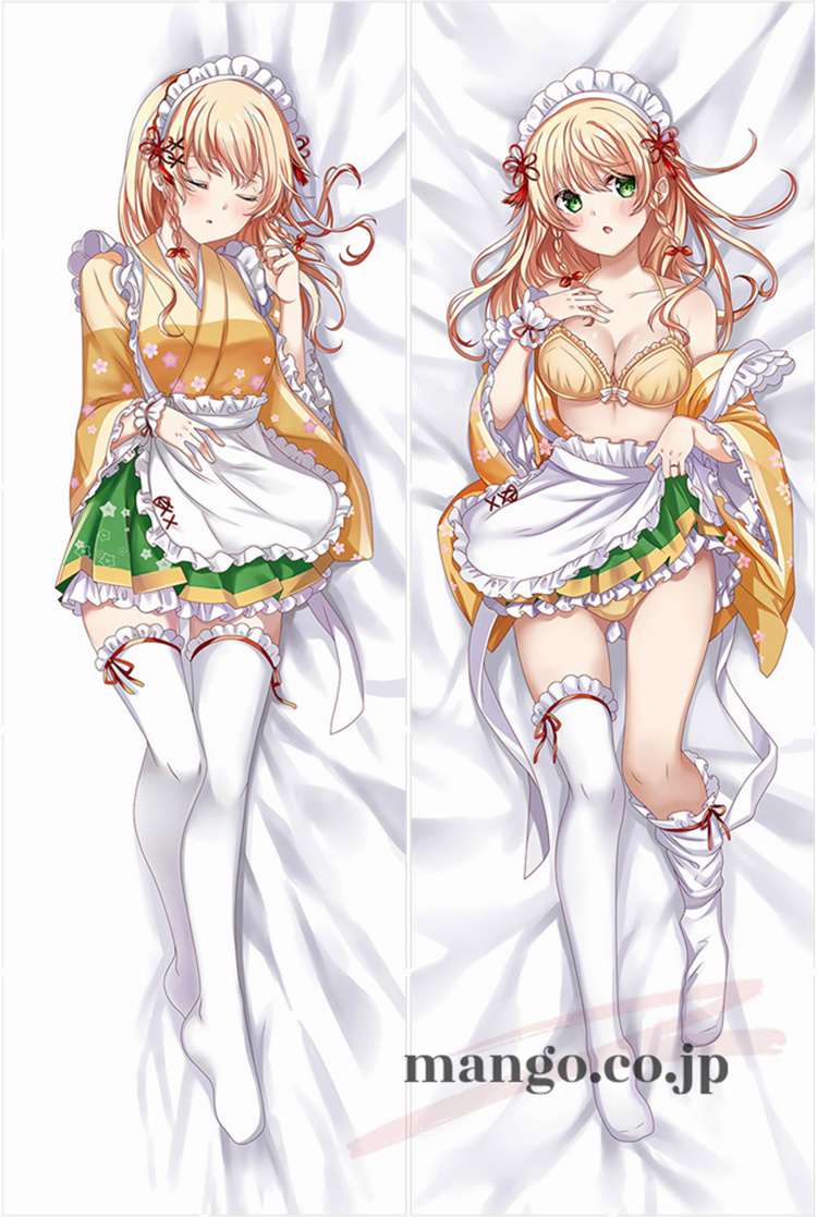 【オリジナル】 和服メイド抱き枕カバー アニメ 等身大 等身大 キャラクター和服メイド 抱き枕カバー