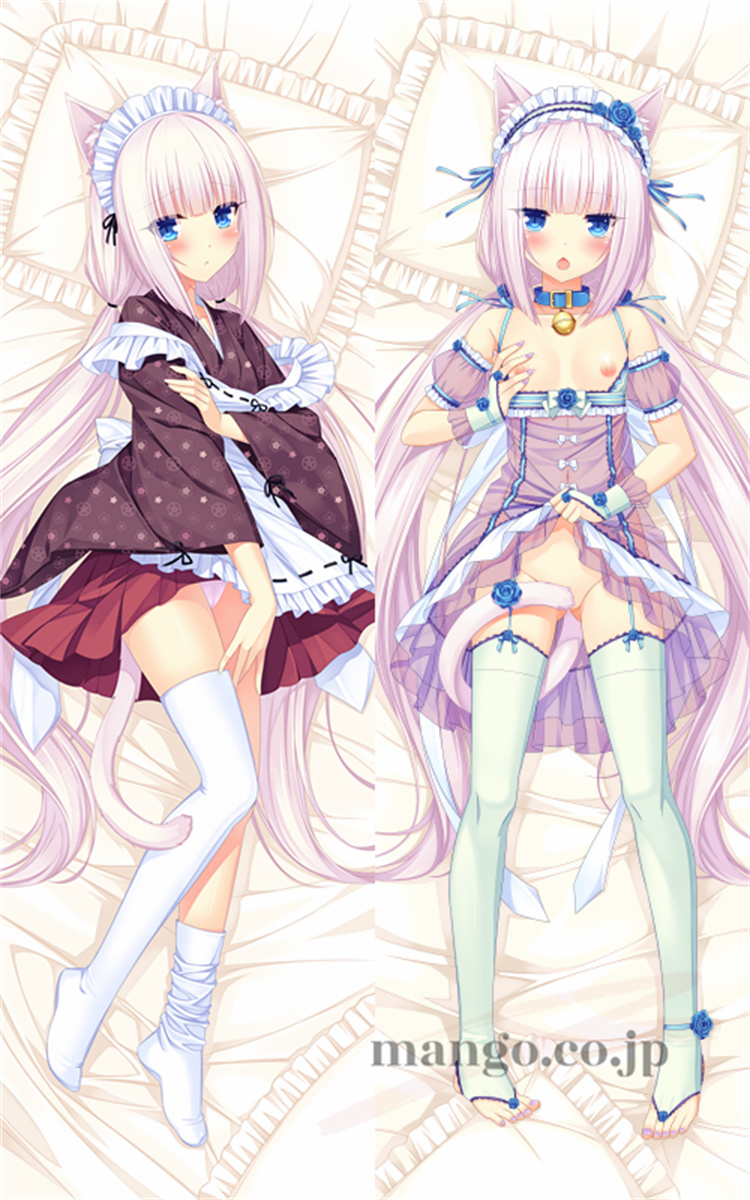 【ネコぱら】バニラ 抱き枕カバー 50×160cm 2WAYトリコット ネコぱら ~ショコラ&バニラ~　バニラ 抱き枕カバー