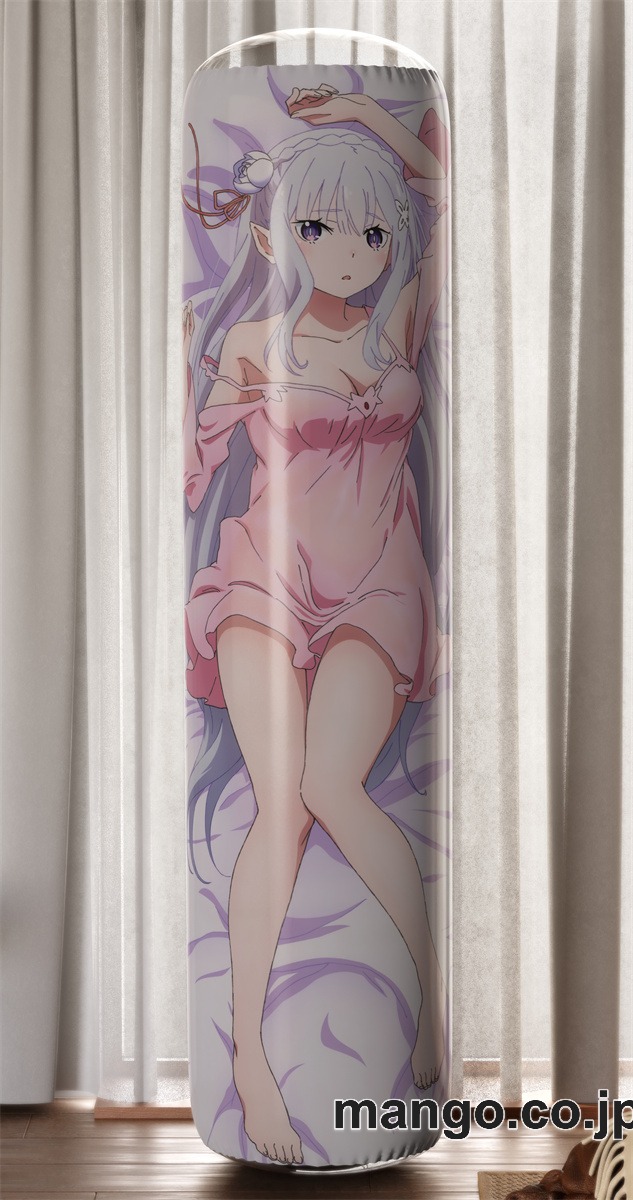 【おきあがりこぼし】アニメ キャラクター 等身大 PVC バランスクッション【Reゼロから始める異世界生活】エミリア PVC製 キャラクターグッズ コレクション用 2