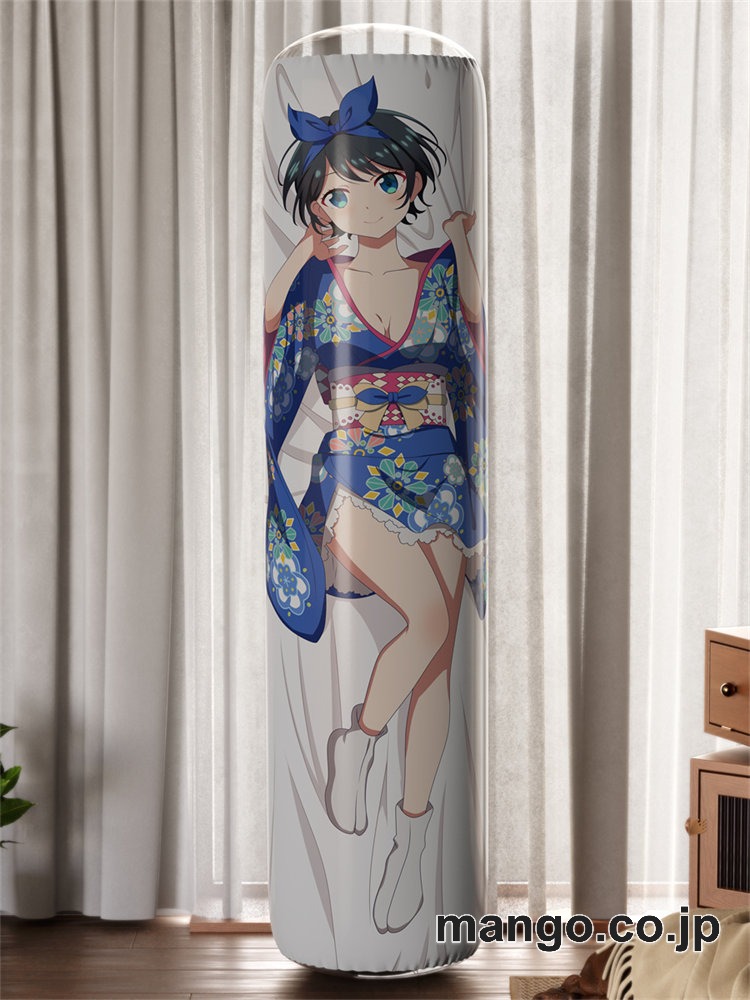 【おきあがりこぼし】アニメ キャラクター 等身大 PVC バランスクッション【彼女、お借りします】更科瑠夏 PVC製 キャラクターグッズ コレクション用