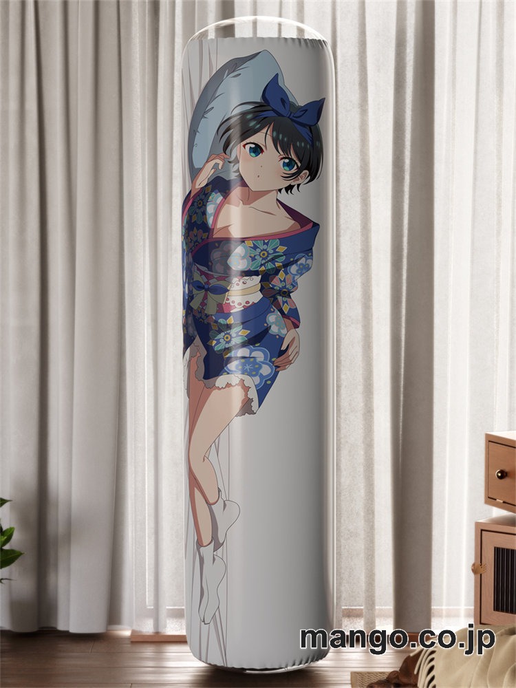 【おきあがりこぼし】アニメ キャラクター 等身大 PVC バランスクッション【彼女、お借りします】更科瑠夏 PVC製 キャラクターグッズ コレクション用 2