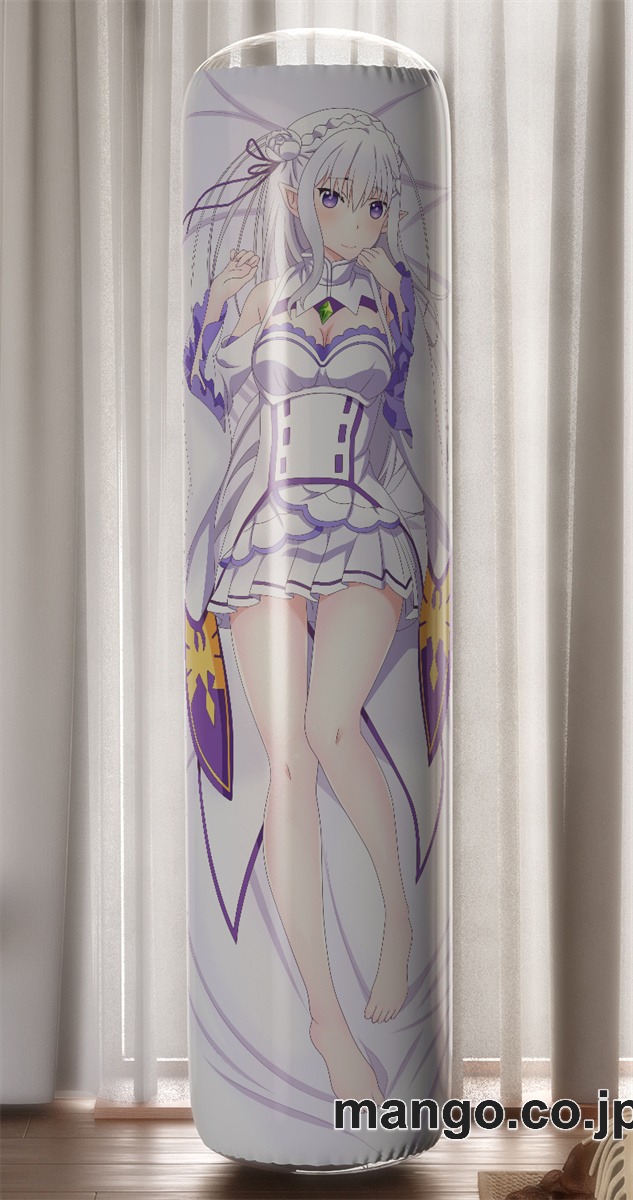 【おきあがりこぼし】アニメ キャラクター 等身大 PVC バランスクッション【Reゼロから始める異世界生活】エミリア PVC製 キャラクターグッズ コレクション用