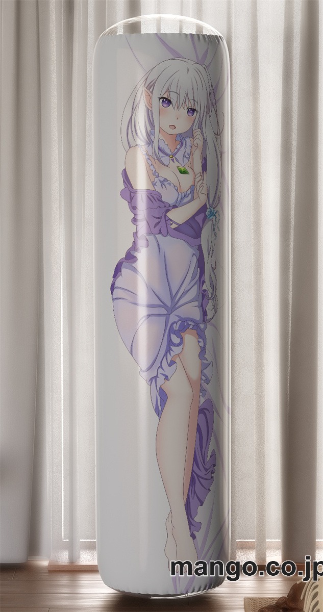 【おきあがりこぼし】アニメ キャラクター 等身大 PVC バランスクッション【Reゼロから始める異世界生活】エミリア PVC製 キャラクターグッズ コレクション用 2