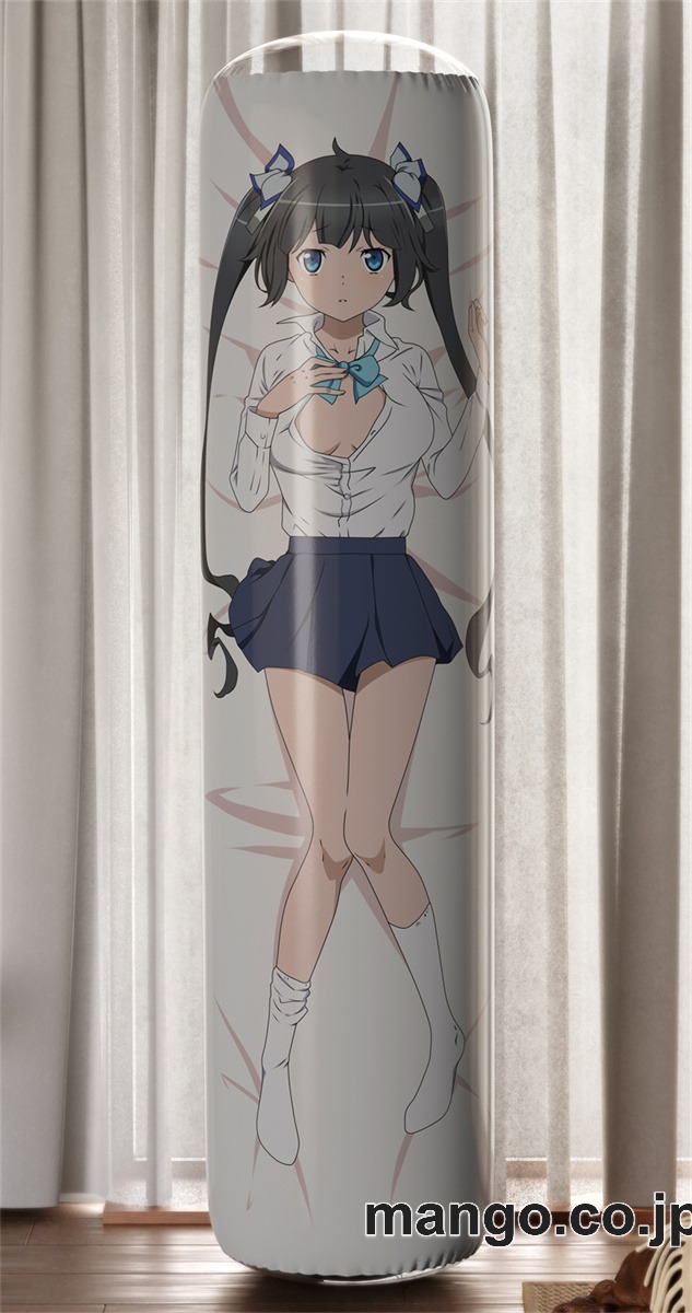 【おきあがりこぼし】アニメ キャラクター 等身大 PVC バランスクッション【ダンジョンに出会いを求めるのは間違っているだろうか】限定描き下ろし 制服姿ヘスティア PVC製 キャラクターグッズ コレクション用