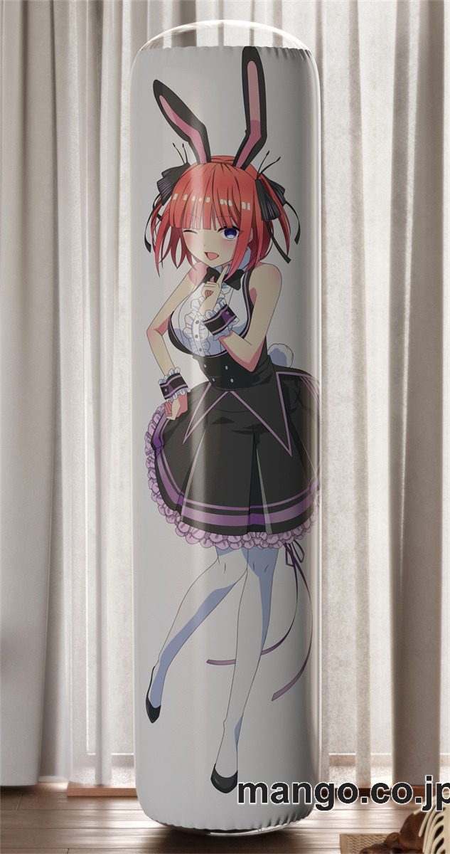 【おきあがりこぼし】アニメ キャラクター 等身大 PVC バランスクッション【五等分の花嫁】バニーガール 中野二乃 PVC製 キャラクターグッズ コレクション用 2
