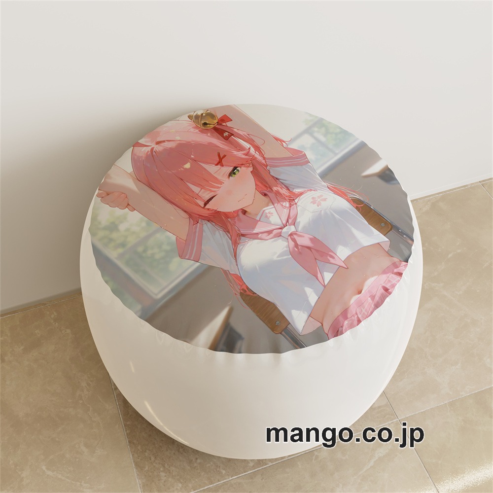 PVC ラウンドスツール【バーチャルYouTuber】さくらみこ アニメ キャラクターグッズ PVC製 ラウンドスツール コレクション用 2