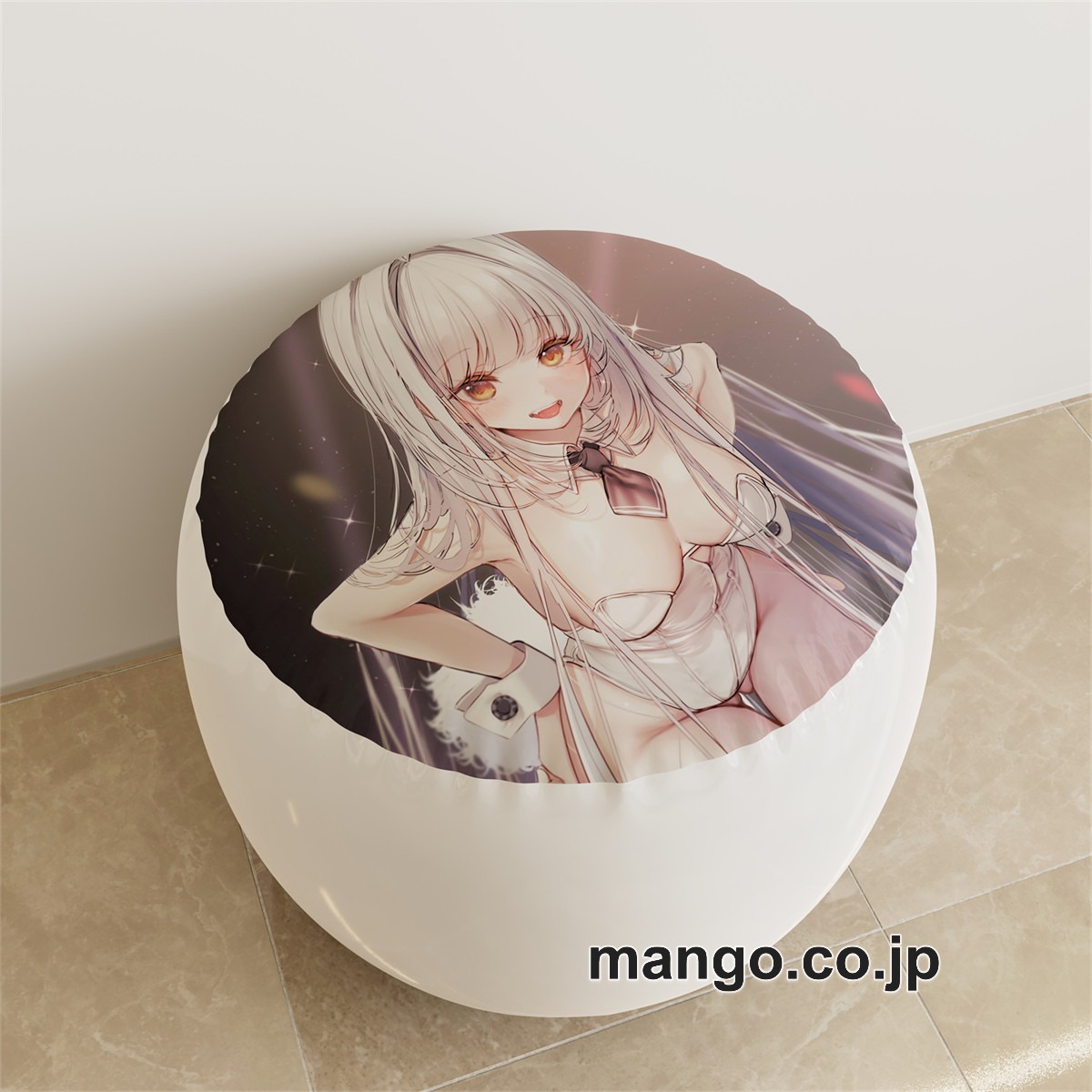 PVC ラウンドスツール【勝利の女神NIKKE】ノワール ブラン アニメ キャラクターグッズ PVC製 ラウンドスツール コレクション用 2
