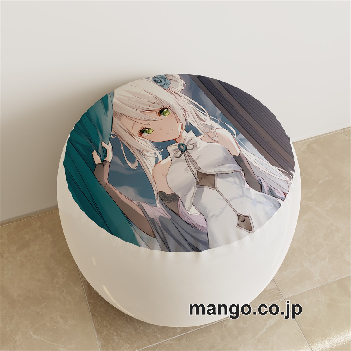 PVC ラウンドスツール【オリジナル】オッドアイ チャイナドレス アニメ キャラクターグッズ PVC製 ラウンドスツール コレクション用 2