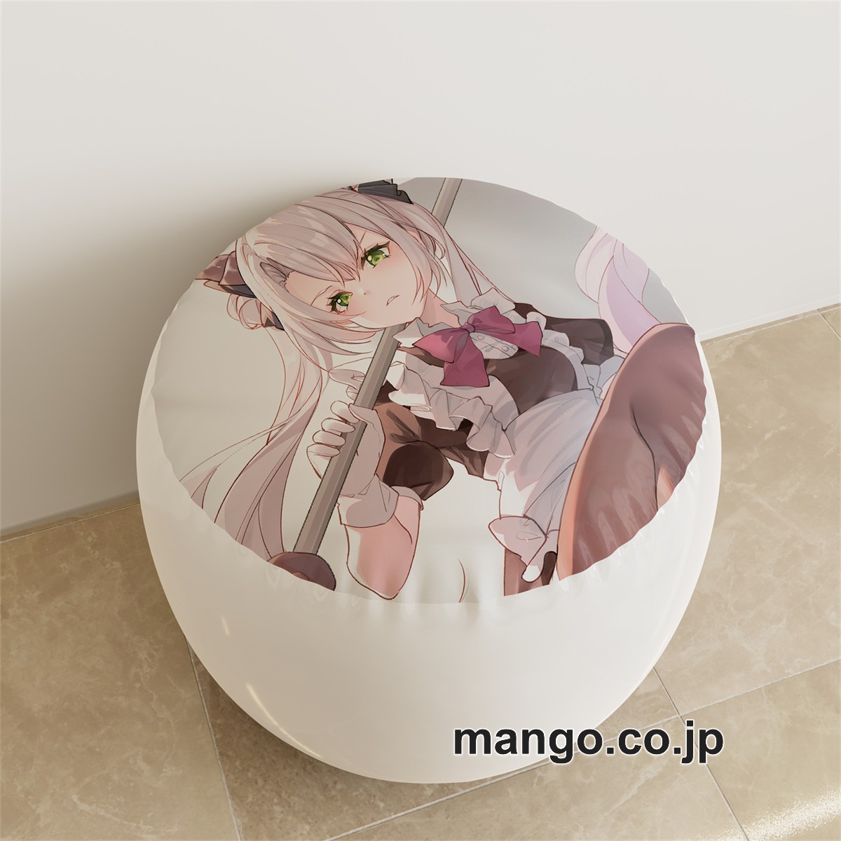 PVC ラウンドスツール【オリジナル】ビキニ メイド アニメ キャラクターグッズ PVC製 ラウンドスツール コレクション用 2