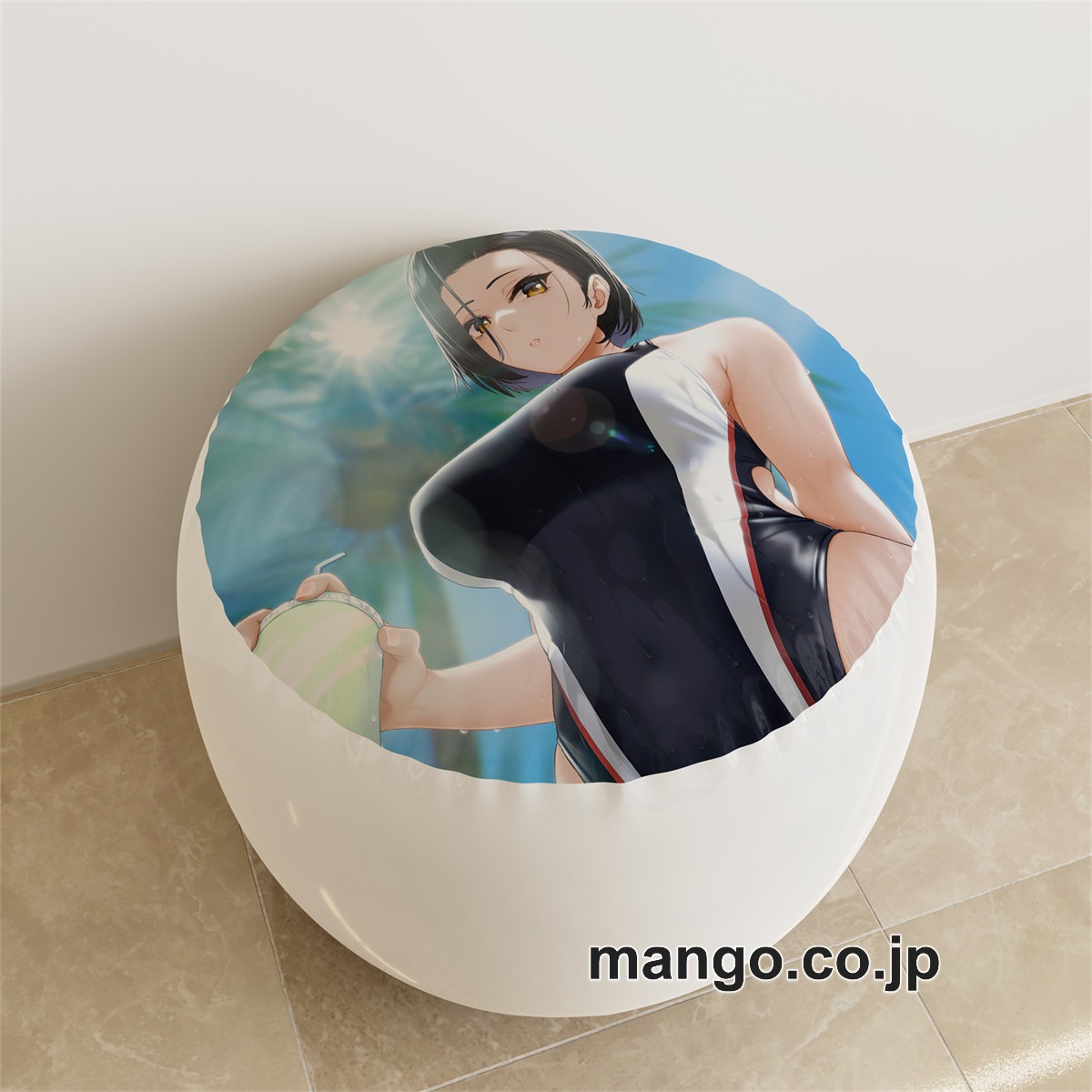 PVC ラウンドスツール【矢式佑子】競泳水着 アニメ キャラクターグッズ PVC製 ラウンドスツール コレクション用 2